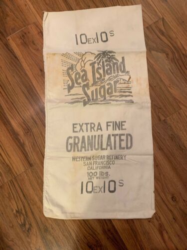 Vintage Sea Island Sugar Bag 100lb