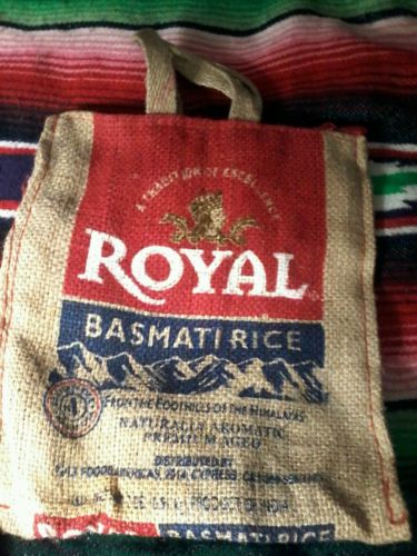 burlap sack / bag ROYAL BASMATI RICE COLLECTION DISPLAY