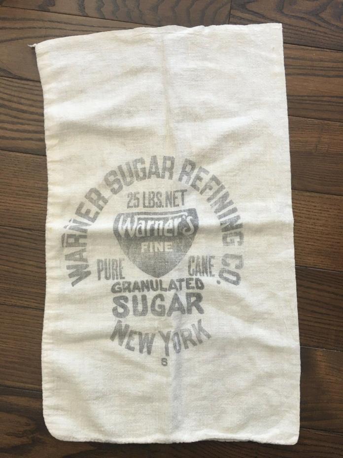 Warner Sugar Refining Co Sugar Bag - New York 25 lbs