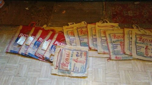 Vintage, 20-25 yr.old 20lb & 15 lb. Royal Basmati Bags - PURSE Bag Only NO RICE