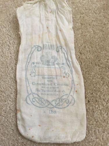 Vintage WATKINS BRAND TABLE SALT 4lb Cloth Sack Bag