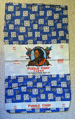 Vintage Pueblo Chief Flour Sack