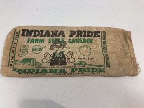 Vintage Indiana Pride Farm Style Sausage bag (cloth) 10
