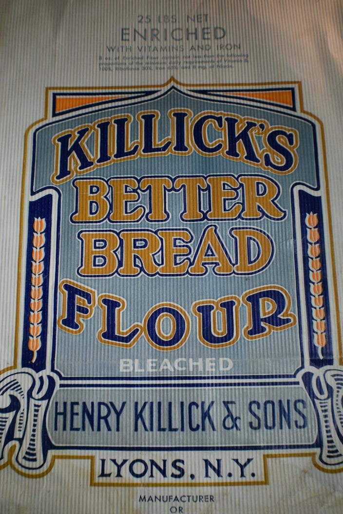 Ca 1920? 25 Pound Sack Killicks Better Bread Flour from Lyons NY
