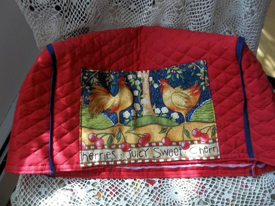 Chickens and Cherries Large Toaster Cover and Mixer Cover