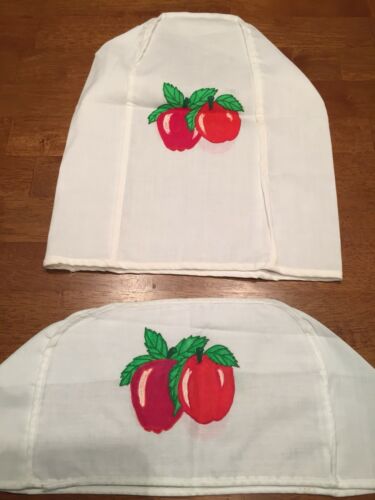 Vintage Appliance covers, Apple design, Toaster, Mixer White with Red Excellent