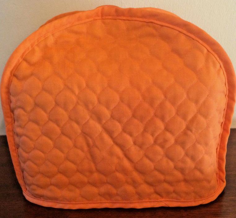 Vintage 70's Quilted Orange Toaster Cover