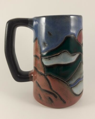 Mara Mexico Hand-Crafted Pottery Coffee Mug Mountains Stoneware Cup / Mug