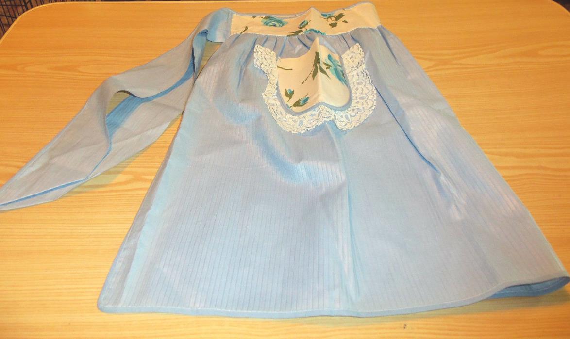 Half Apron 20 Inch - Powder Blue - Fashions for the Cook