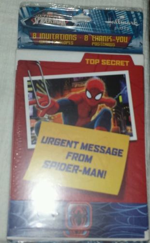Marvel Spider-Man Birthday Party Invitations 8 Count & Thank You Cards 8 Count