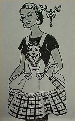 SALE Vintage Bib Apron Full Size Pattern 1940s MAMMY Black Americana Sew Project
