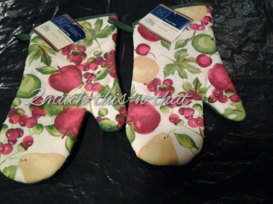 Fruit Oven Mitts Lot of 2 Quilted Back