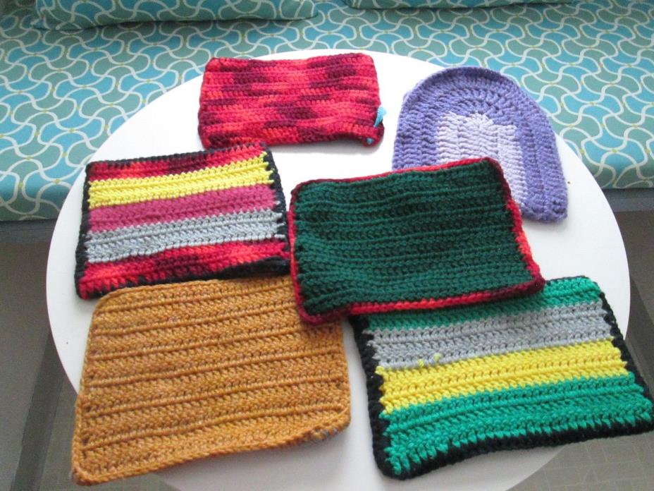 Vintage Crocheted Pot Holders Lot of  Large Trivets