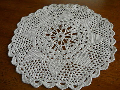 White Hand Crocheted 9 1/2