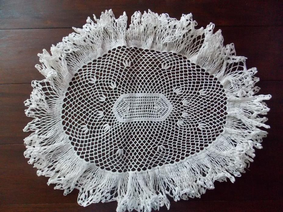 Vintage Handmade Crochet Doily White #176