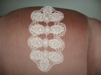 New Handmade Crocheted Ecru  Pineapple Doily