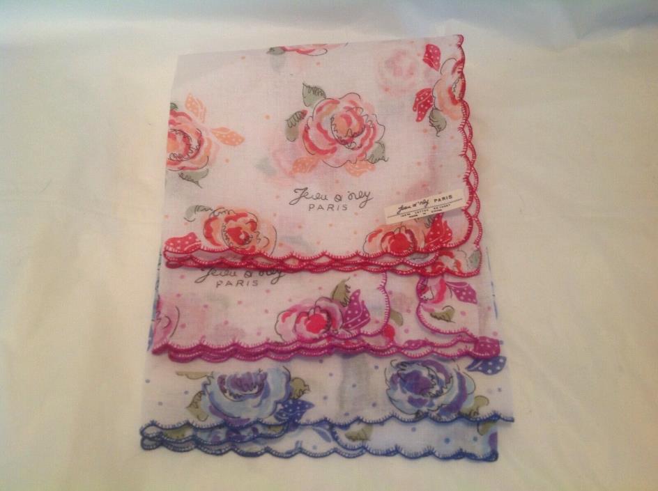 ladies handkerchief set of three, new