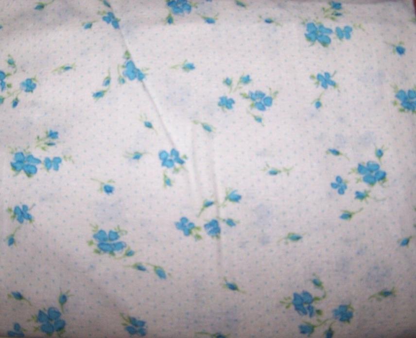 2 VTG Cotton or Cotton Blend Small Print Sack Craft Remnant Fabric Pieces