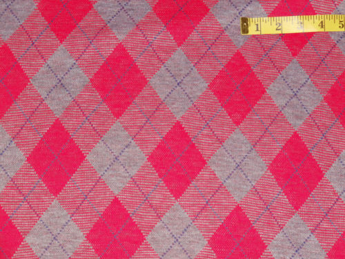 Vintage knit Polyester fabric sports quality red gray diamond pattern 96