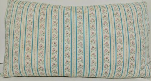 Vintage Feather Pillow Roses Striped Ticking 25
