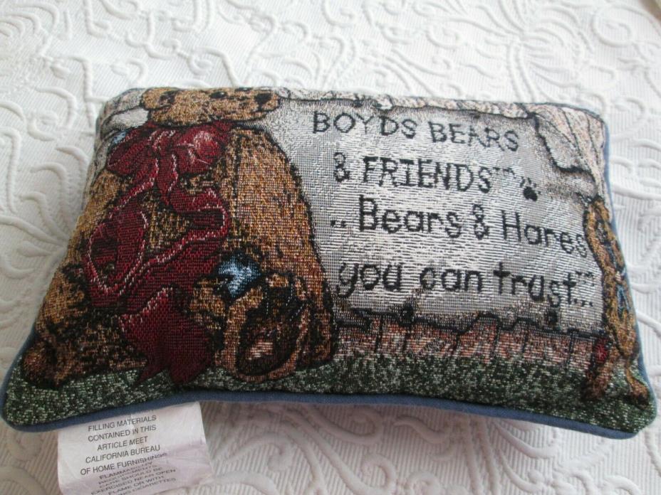 Boyd's Bears & Friends Teddy Bear Tapestry Decorative Pillow 8