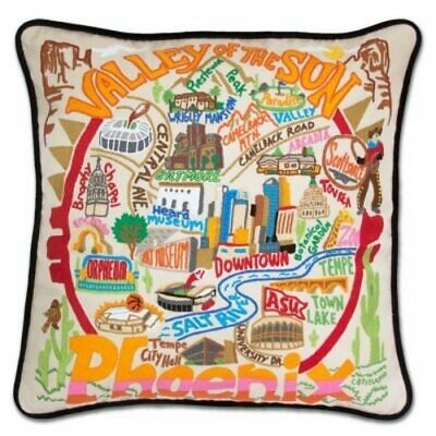 Phoenix Hand-Embroidered Pillow