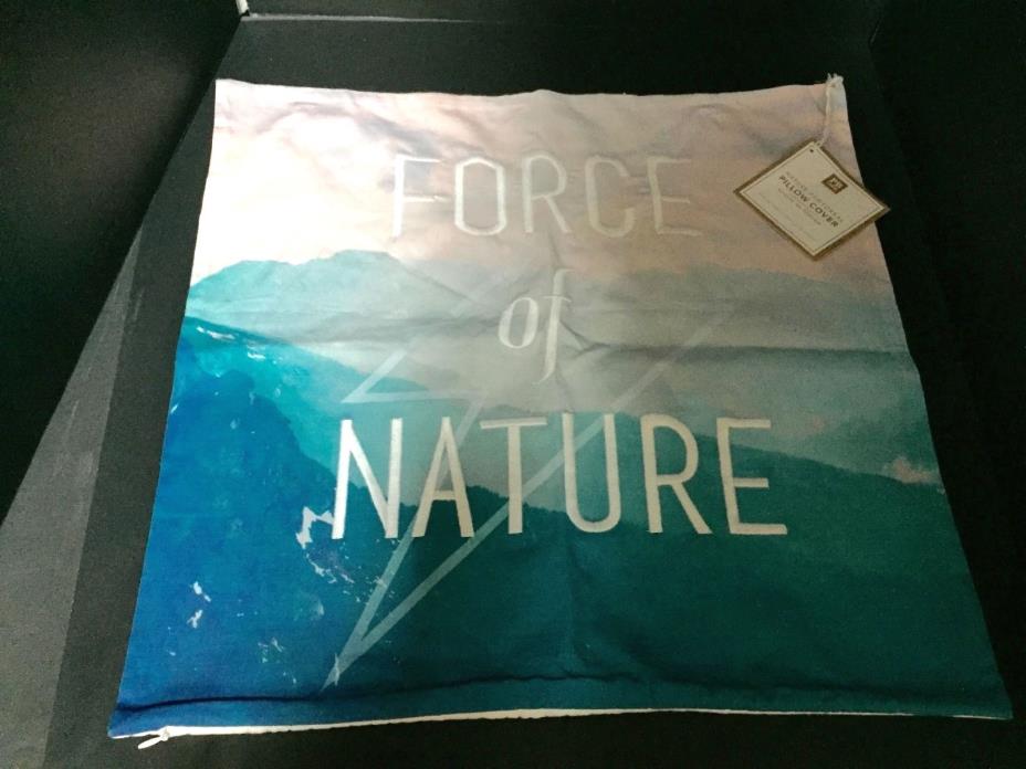 Pottery Barn Teen Force of NATURE Photo Real PILLOW COVER Bed Christmas GIFT NEW