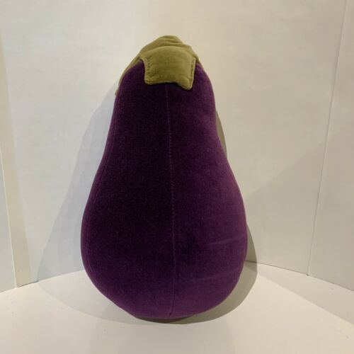 Rare Oi Eggplant Handmade Pillow Oi of San Francisco Velvet Plush Purple