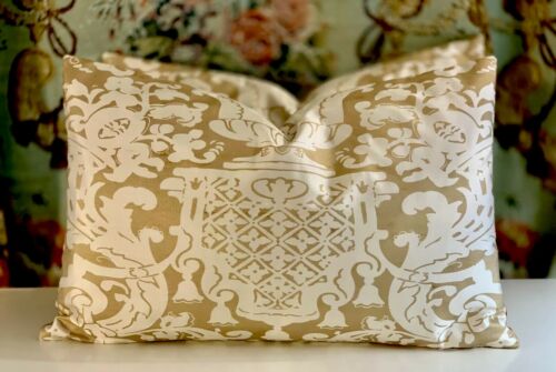 SET OF 2 ‘FORTUNY STYLE CARNAVALET’ HOME DECOR SILK PILLOWS