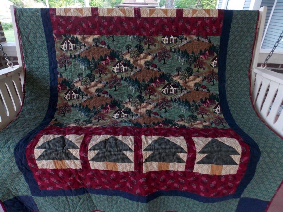 Beautiful! New Hand Made Quilted Comforter Bed Spread 64