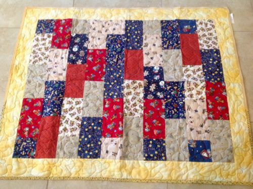 Patchwork Crib Quilt, Country Christmas, Rectangle Log, Christmas Trees, Snowmen