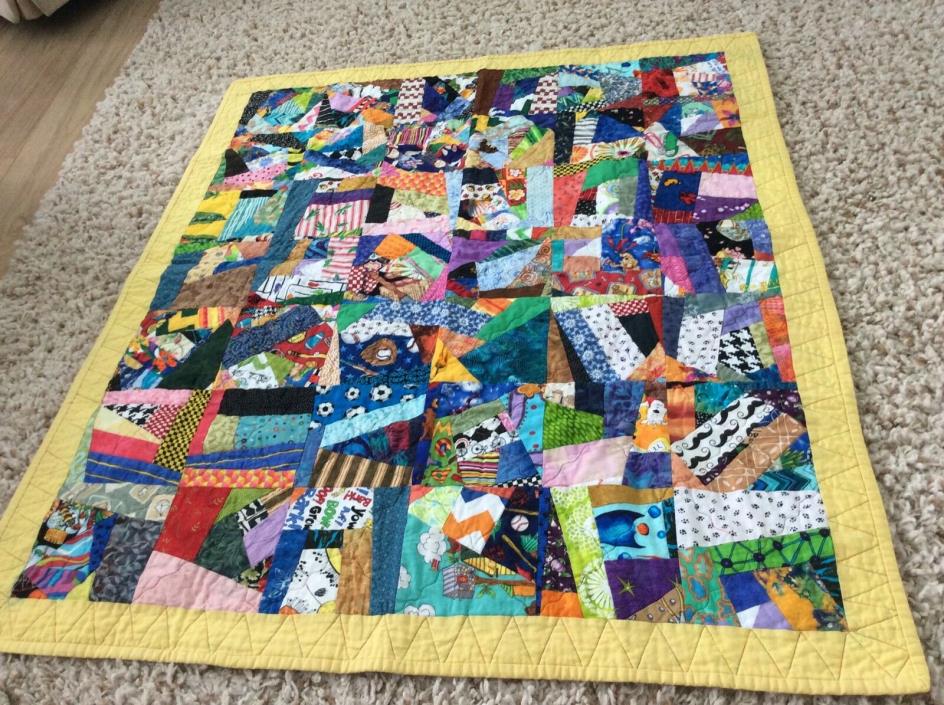 PROJECT LINUS PATCHWORK REVERSIBLE BABY QUILT/THROW