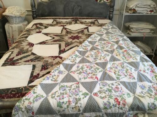Lot Of 2 Cutter Quilts - Eight Point Star And Six Point Star