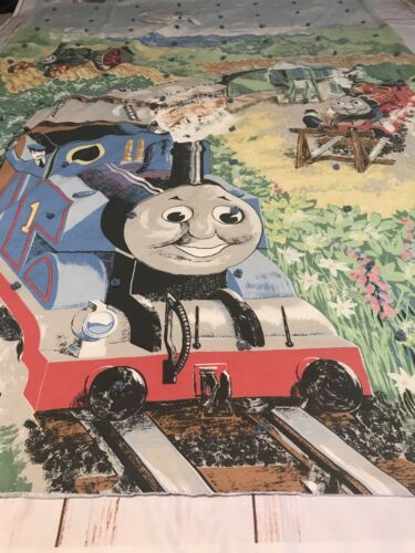 Vintage Thomas the Train Quilt Kids Blanket Handmade Knotted Quilt 74” X 50”