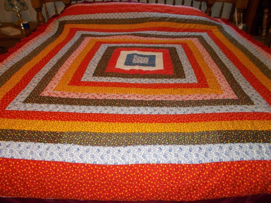 Light Colorful Quilted Quilt/Comfort/Curl-Up Couch Summer Blanket 74