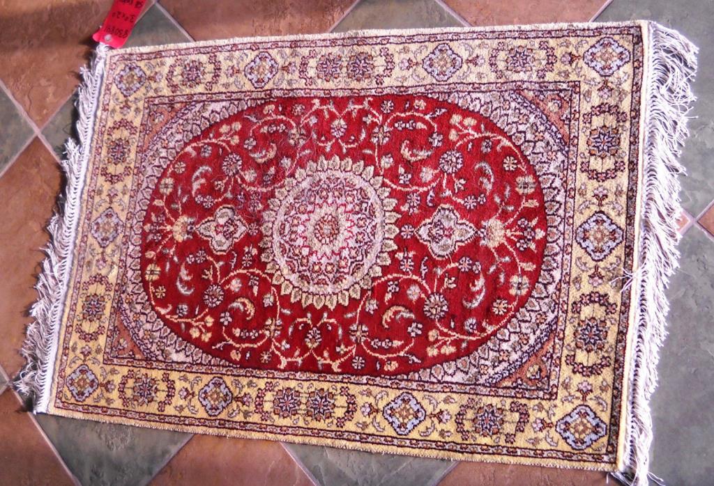 Pure SILK 100% Hand Knotted Persian Kashan Collectible Rug ~250 KPSI