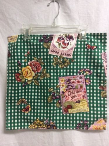 Vintage Napkins Set Of 6 Green White Check 16