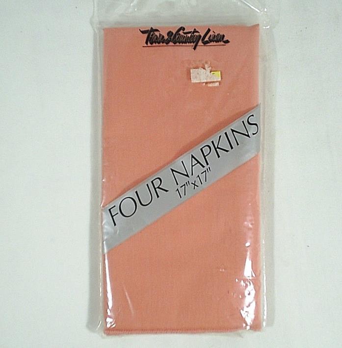 Linen Napkins Set of 4 Town and Country Dark Peach 17