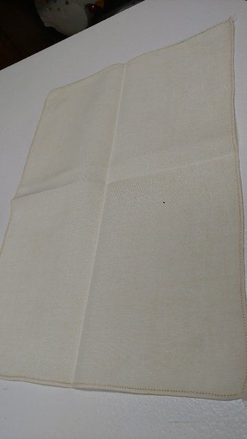 Vintage beige linen 16 x 11 placemats - set of 11