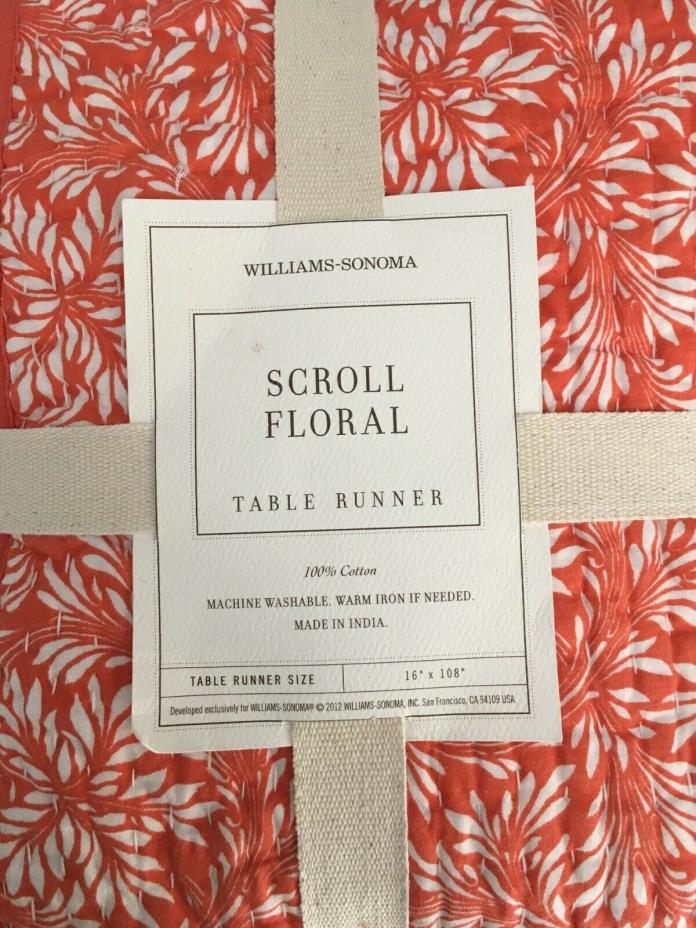Williams Sonoma Floral Scroll- New with tags