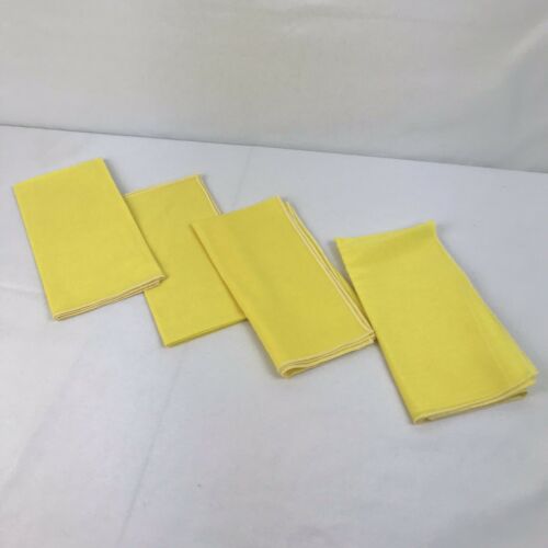 VTG Bright Yellow Cloth Napkins Set of 4