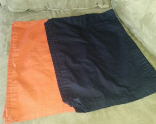 16 cloth napkin lot black & orange