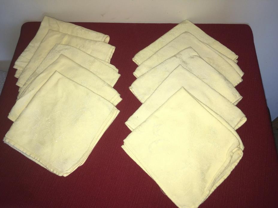 10 Matching Buttercream Colored Napkins