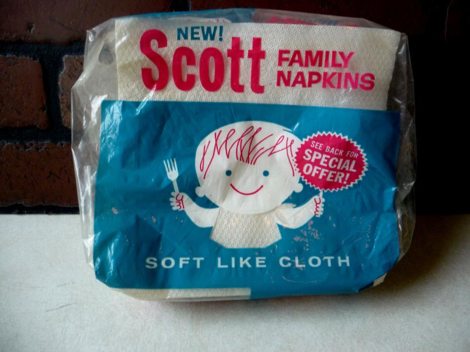 Vintage 1960's Scott Family Napkins Package Unopened
