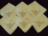 Set of  6 Vintage Ivory Madiera Cutwork Linen Napkins
