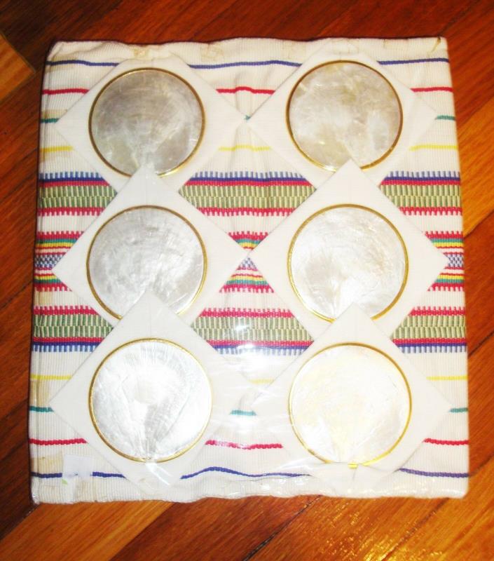 New Vintage Abaloney Coasters napkins & Placemat Set
