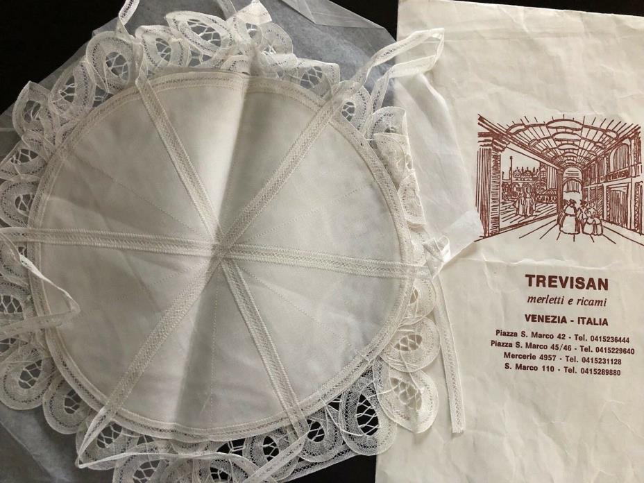NEVER Used TREVISAN Table  Linen Basket Liner Italy  / Cover Bread, rolls, buns