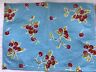 Vintage Placemat Set of(2) Cherry Print Turquoise 1950's