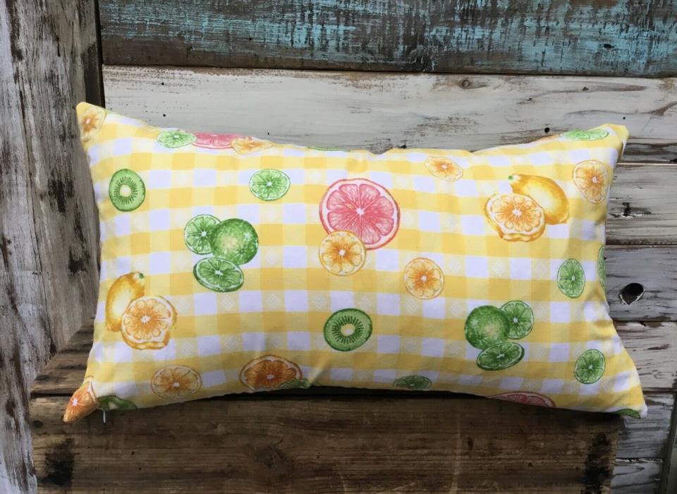 Vintage citrus fruit tablecloth pillow cover