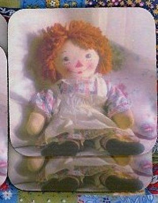RAGGEDY ANN Rubber Backed Coasters #0774